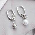 Stylish Hoop Earrings with Pearls