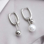 Stylish Hoop Earrings with Pearls