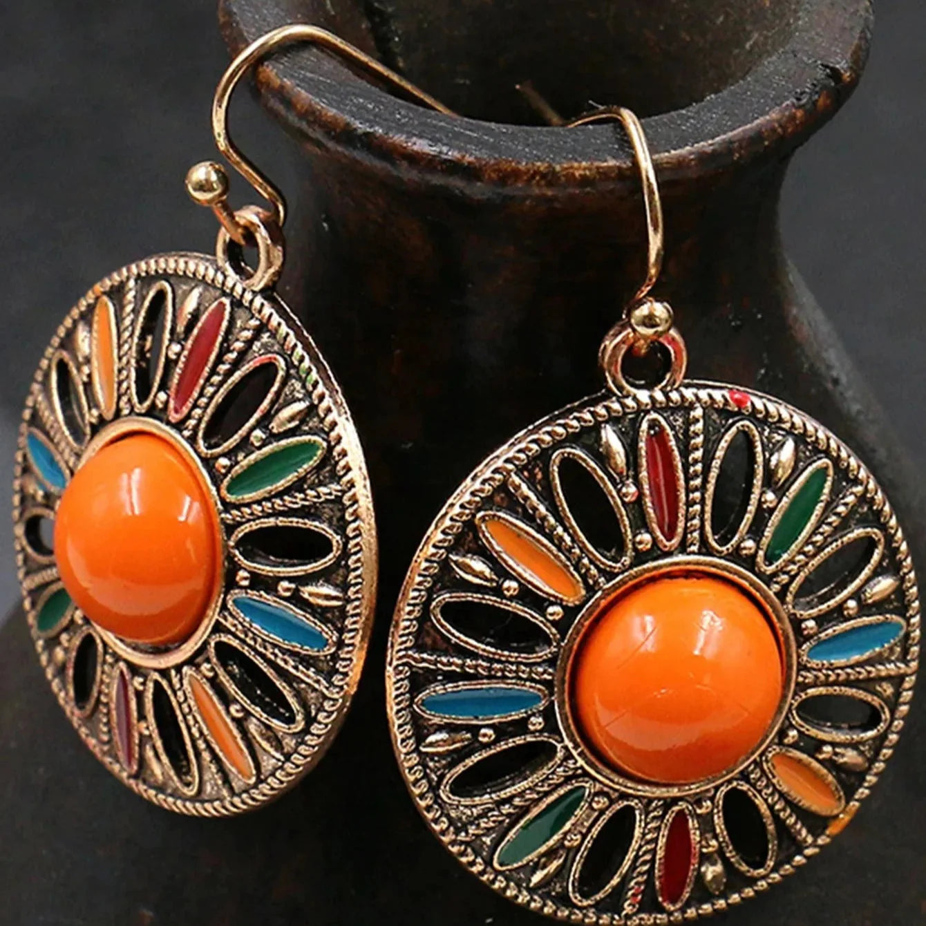 Multicolored Bohemian Hanging Earrings
