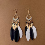 Bohemian Feather Dangle Earrings 2