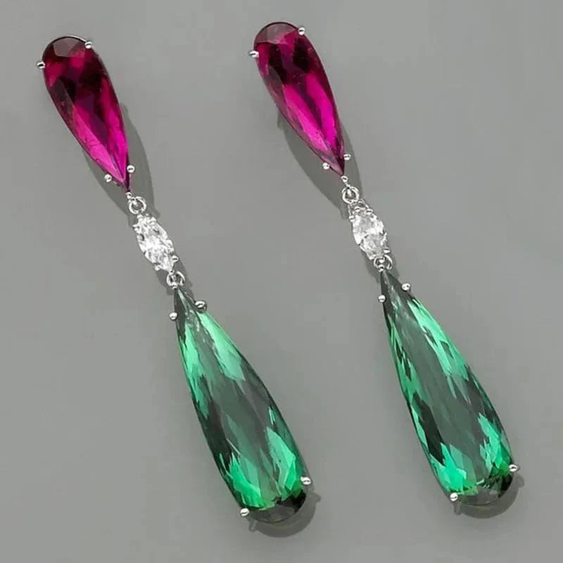 Colorful Drop Water Dangling Earrings