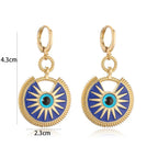 Dangling Earrings Against the Evil Eye for Women blue