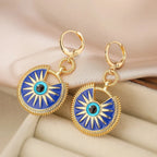 Dangling Earrings Against the Evil Eye for Women blue