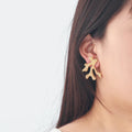 Dangling Coral Earrings Gold or Silver