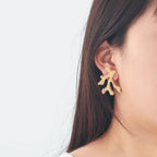 Dangling Coral Earrings Gold or Silver
