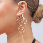 Dangling Coral Branch Earrings