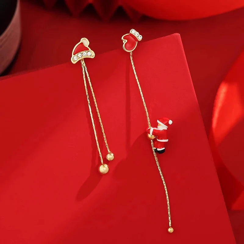 Boucles d'Oreilles Pendantes de Noël