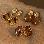 Dangling Earrings for Protection Tiger's Eye