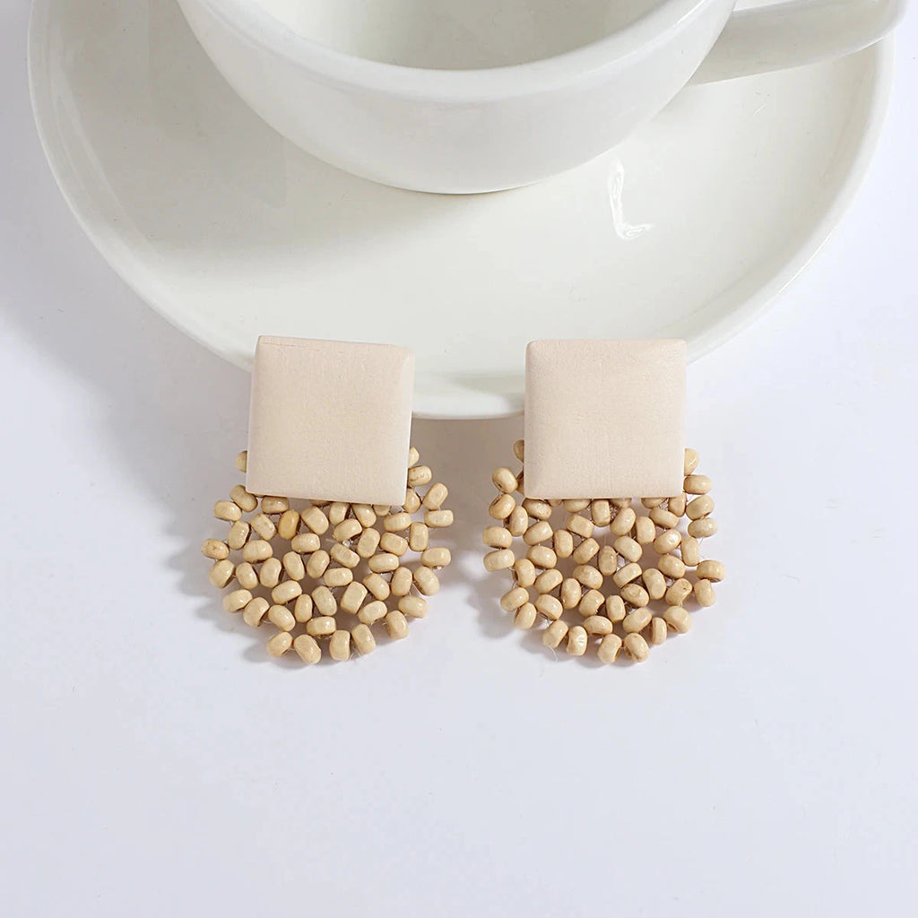 Boucles d'Oreilles Pendantes de Style Bohême Effet Naturel