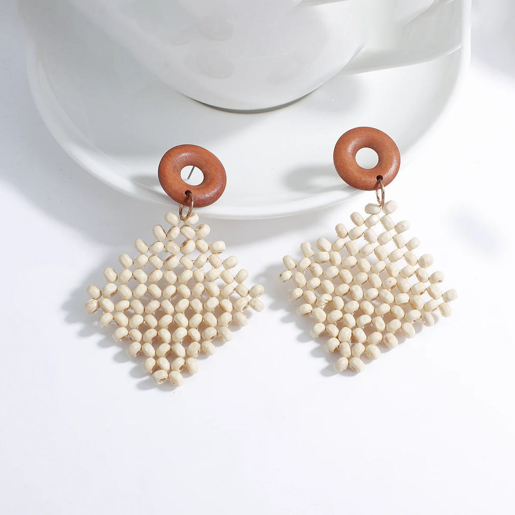 Boucles d'Oreilles Pendantes de Style Bohême Effet Naturel
