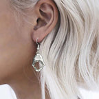 Boucles d'Oreilles Pendantes Dent de Requin argent