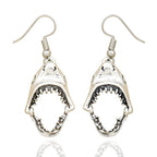 Boucles d'Oreilles Pendantes Dent de Requin argent