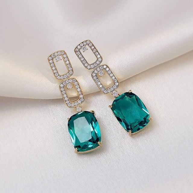 Emerald Drop Earrings for Women