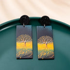 Acrylic Tree of Life Dangle Earrings