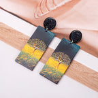 Acrylic Tree of Life Dangle Earrings