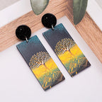 Acrylic Tree of Life Dangle Earrings