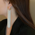 Silver Chain Dangle Earrings for Women