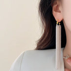 Silver Chain Dangle Earrings for Women