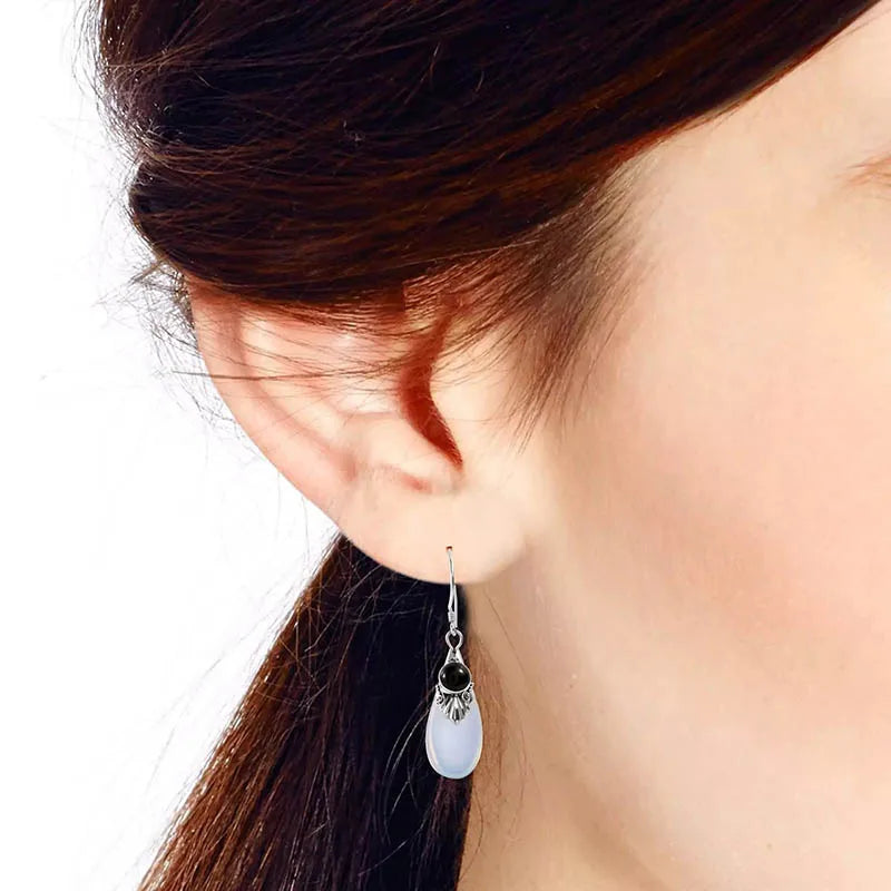 Dangling Earrings and Zircon Moonstone 2