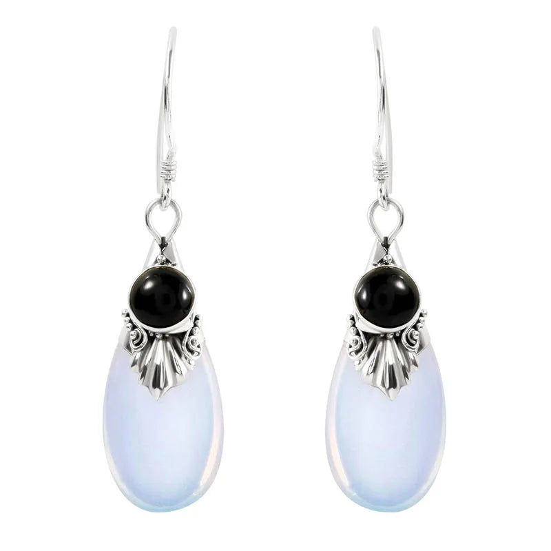 Dangling Earrings and Zircon Moonstone 2