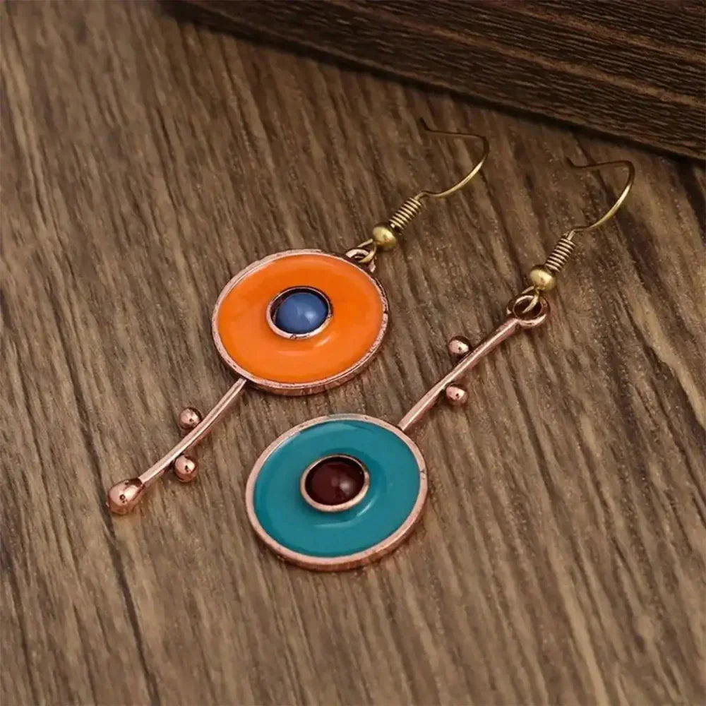 Atypical Ethnic Dangling Earrings