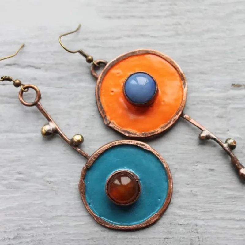 Atypical Ethnic Dangling Earrings