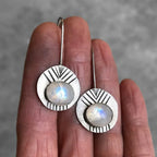 Ethnic Dangling Earrings with Moonstone