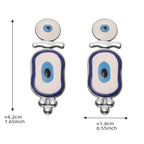 Ethnic Blue Eye Dangle Earrings