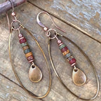 Ethnic Oval Dangling Earrings