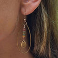 Ethnic Oval Dangling Earrings