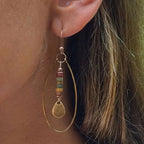 Ethnic Oval Dangling Earrings