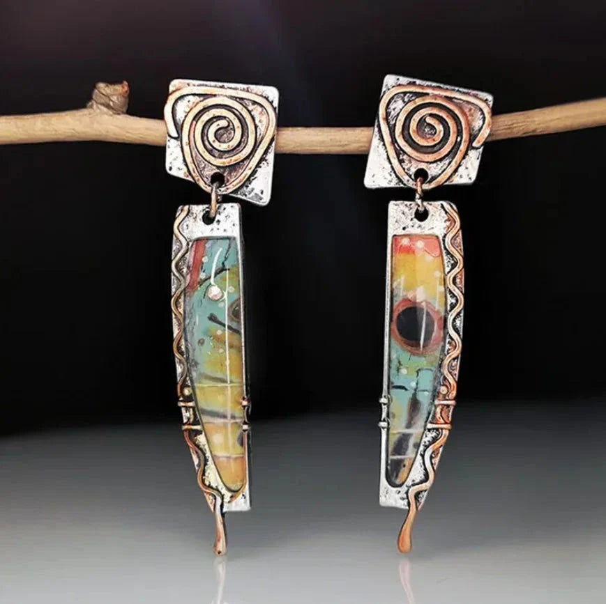 Ethnic Tribal Dangling Earrings