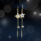 Star and Planet Dangle Earrings