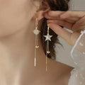 Star and Planet Dangle Earrings
