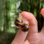 Women's Dangle Earrings Tiger Eye