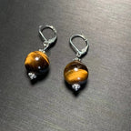 Women's Dangling Earrings Tiger's Eye