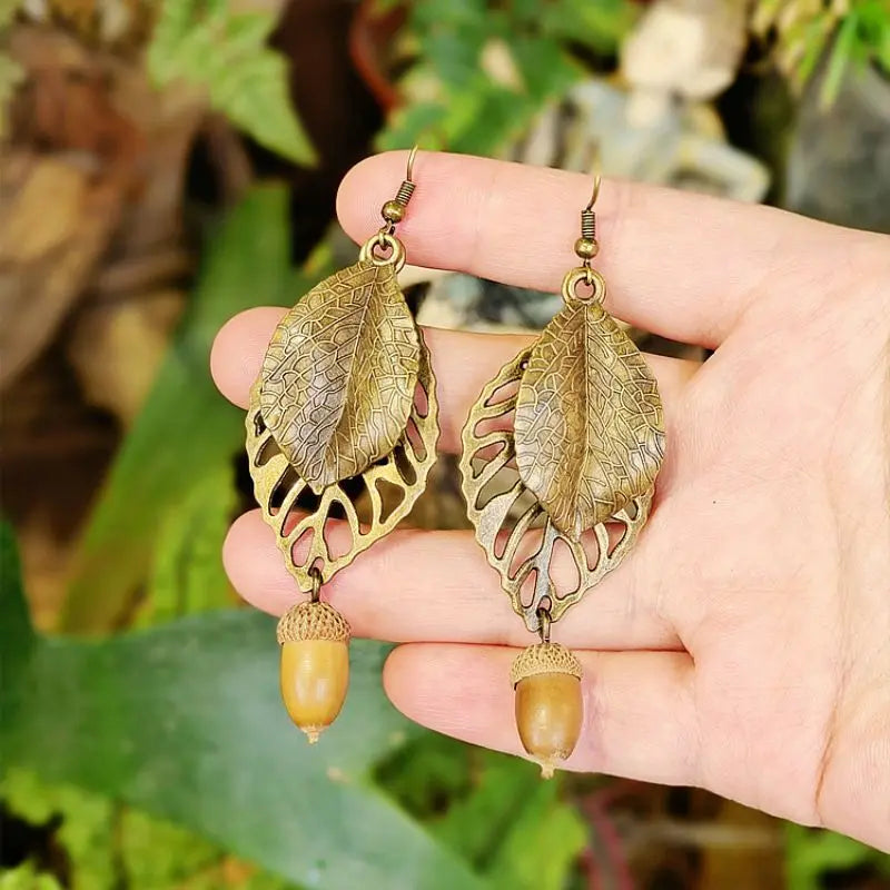 Boucles d'Oreilles Pendantes Gland