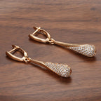 Dangling Water Drop Zircon Earrings for Women