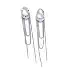 Silver Women's Water Drop Dangle Earrings