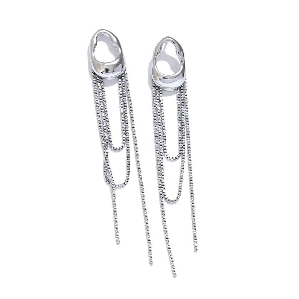 Silver Women's Water Drop Dangle Earrings