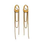 Gold Women's Water Drop Dangle Earrings
