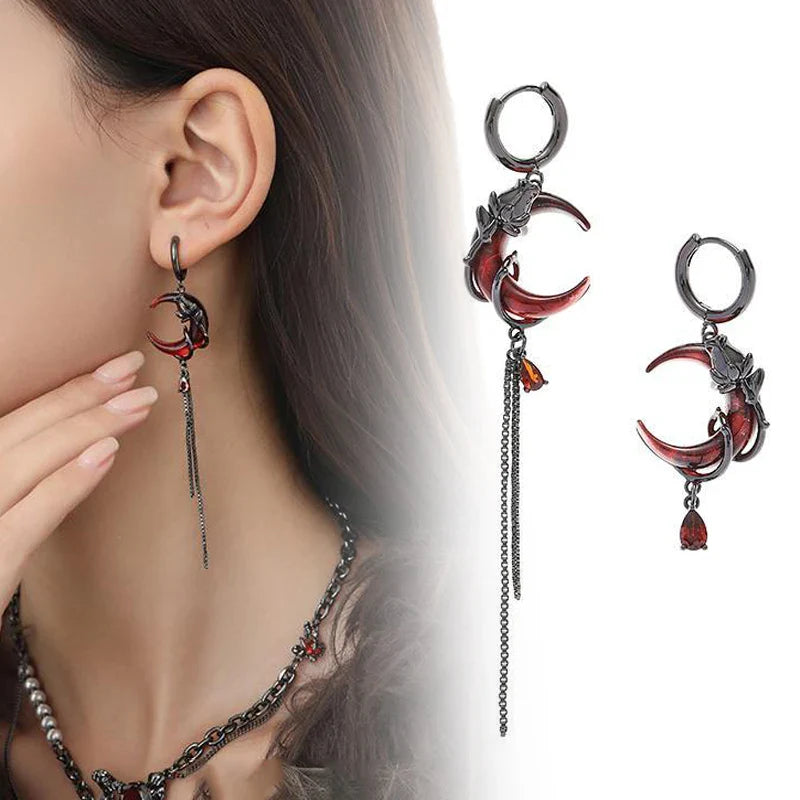 Women's Moon Dangle Earrings