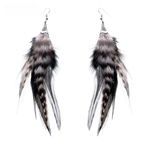 Pheasant Feather Dangle Earrings