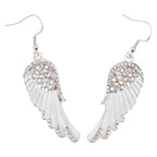 Boucles d'oreilles pendantes femme ailes d'ange
