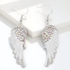 Boucles d'oreilles pendantes femme ailes d'ange