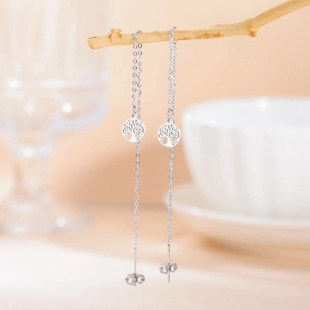 Dangling Earrings For Women Tree of Life silver