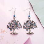 Dangling Earrings for Women Blue Tree of Life