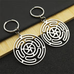 Hecate Strophalos Wheel Dangle Earrings for Women