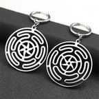 Hecate Strophalos Wheel Dangle Earrings for Women