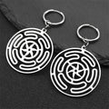 Hecate Strophalos Wheel Dangle Earrings for Women